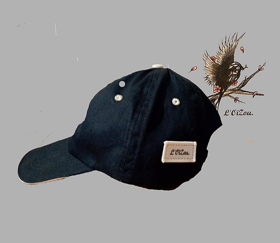 Casquette L'Oizou, bleu marine et blanche taille unique collection L1