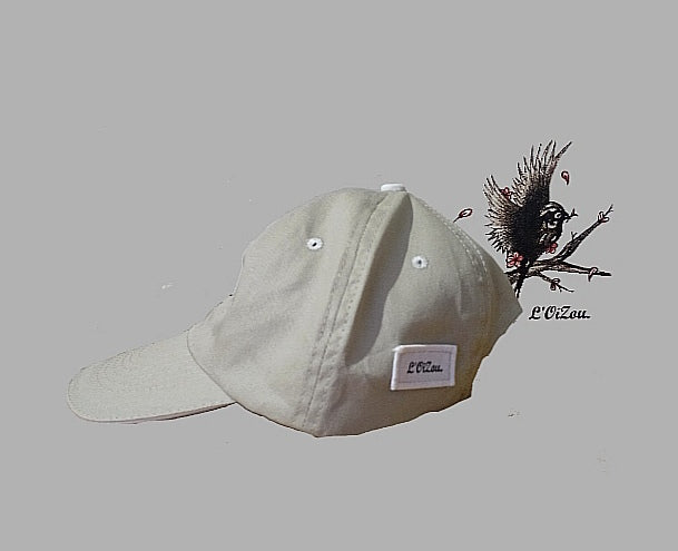 Casquette L'Oizou grise et blanche, taille unique. Collection L1.