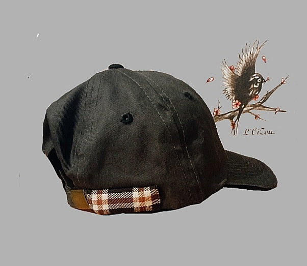 Casquette L'Oizou noir, taille unique. Collection L1.